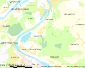 Poziția localității Bouafles