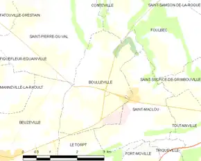 Poziția localității Boulleville