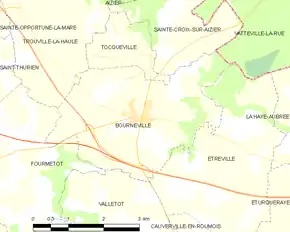 Poziția localității Bourneville