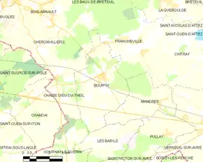 Poziția localității Bourth