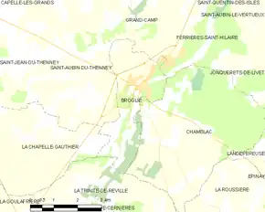 Poziția localității Broglie