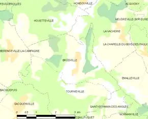 Poziția localității Brosville