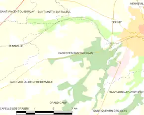 Poziția localității Caorches-Saint-Nicolas