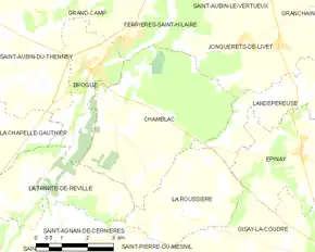 Poziția localității Chamblac