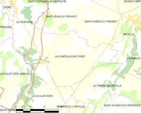 Poziția localității La Chapelle-Gauthier