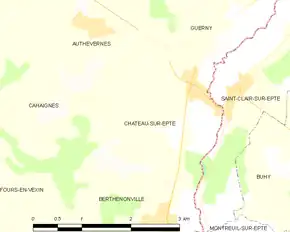Poziția localității Château-sur-Epte