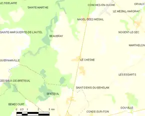 Poziția localității Le Chesne