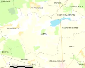 Poziția localității Cintray