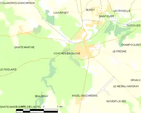 Poziția localității Conches-en-Ouche