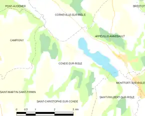 Poziția localității Condé-sur-Risle