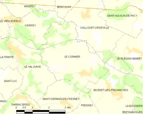 Poziția localității Le Cormier