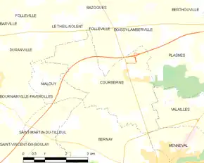 Poziția localității Courbépine