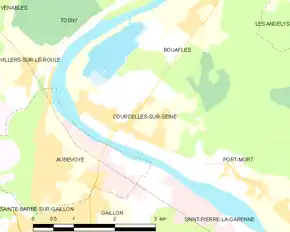 Poziția localității Courcelles-sur-Seine