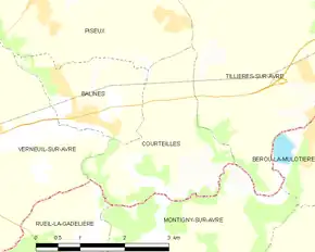 Poziția localității Courteilles