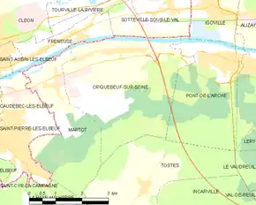 Poziția localității Criquebeuf-sur-Seine