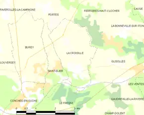 Poziția localității La Croisille