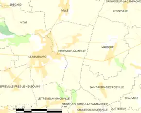 Poziția localității Crosville-la-Vieille