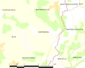 Poziția localității Dampsmesnil