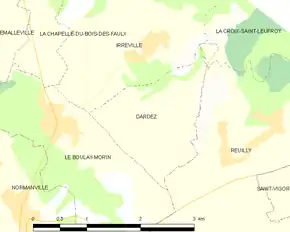 Poziția localității Dardez