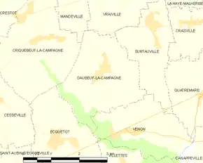 Poziția localității Daubeuf-la-Campagne