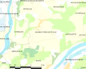Poziția localității Daubeuf-près-Vatteville