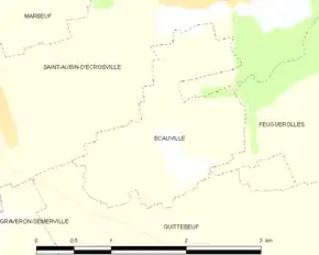 Poziția localității Écauville