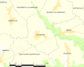 Poziția localității Ecquetot