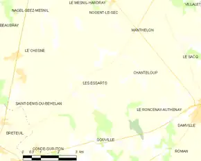 Poziția localității Les Essarts