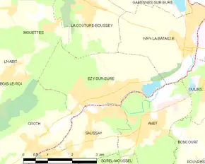 Poziția localității Ézy-sur-Eure