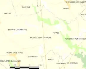 Poziția localității Faverolles-la-Campagne