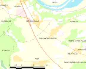 Poziția localității Fontaine-Bellenger