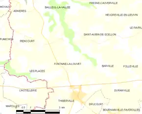 Poziția localității Fontaine-la-Louvet