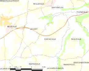 Poziția localității Fort-Moville