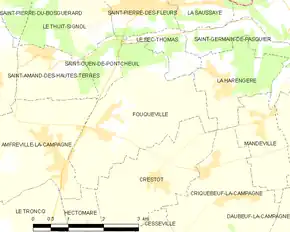Poziția localității Fouqueville