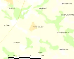 Poziția localității Fours-en-Vexin