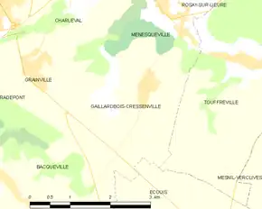 Poziția localității Gaillardbois-Cressenville