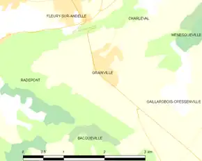 Poziția localității Grainville