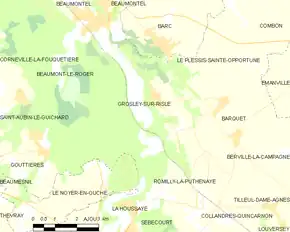 Poziția localității Grosley-sur-Risle