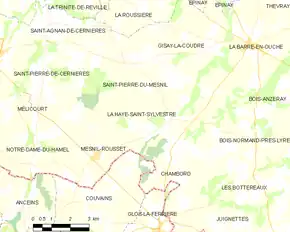 Poziția localității La Haye-Saint-Sylvestre