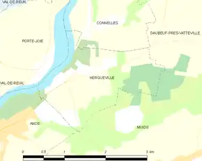 Poziția localității Herqueville