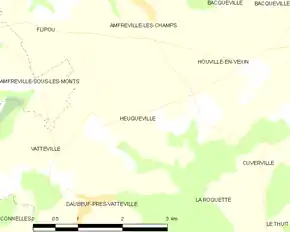 Poziția localității Heuqueville