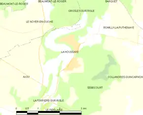 Poziția localității La Houssaye