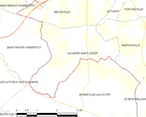 Poziția localității La Lande-Saint-Léger