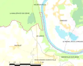 Poziția localității Le Landin