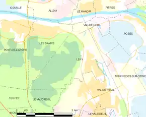 Poziția localității Léry