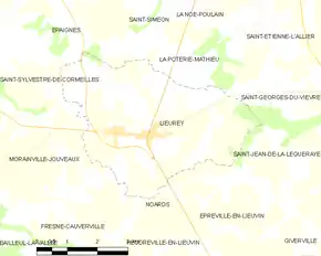 Poziția localității Lieurey
