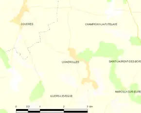 Poziția localității Lignerolles