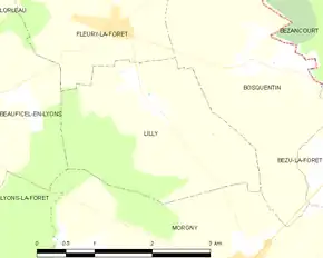 Poziția localității Lilly