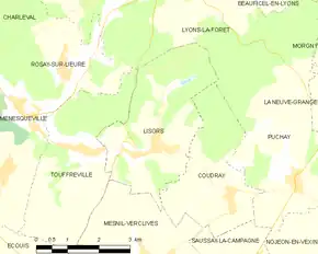 Poziția localității Lisors