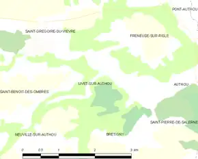 Poziția localității Livet-sur-Authou